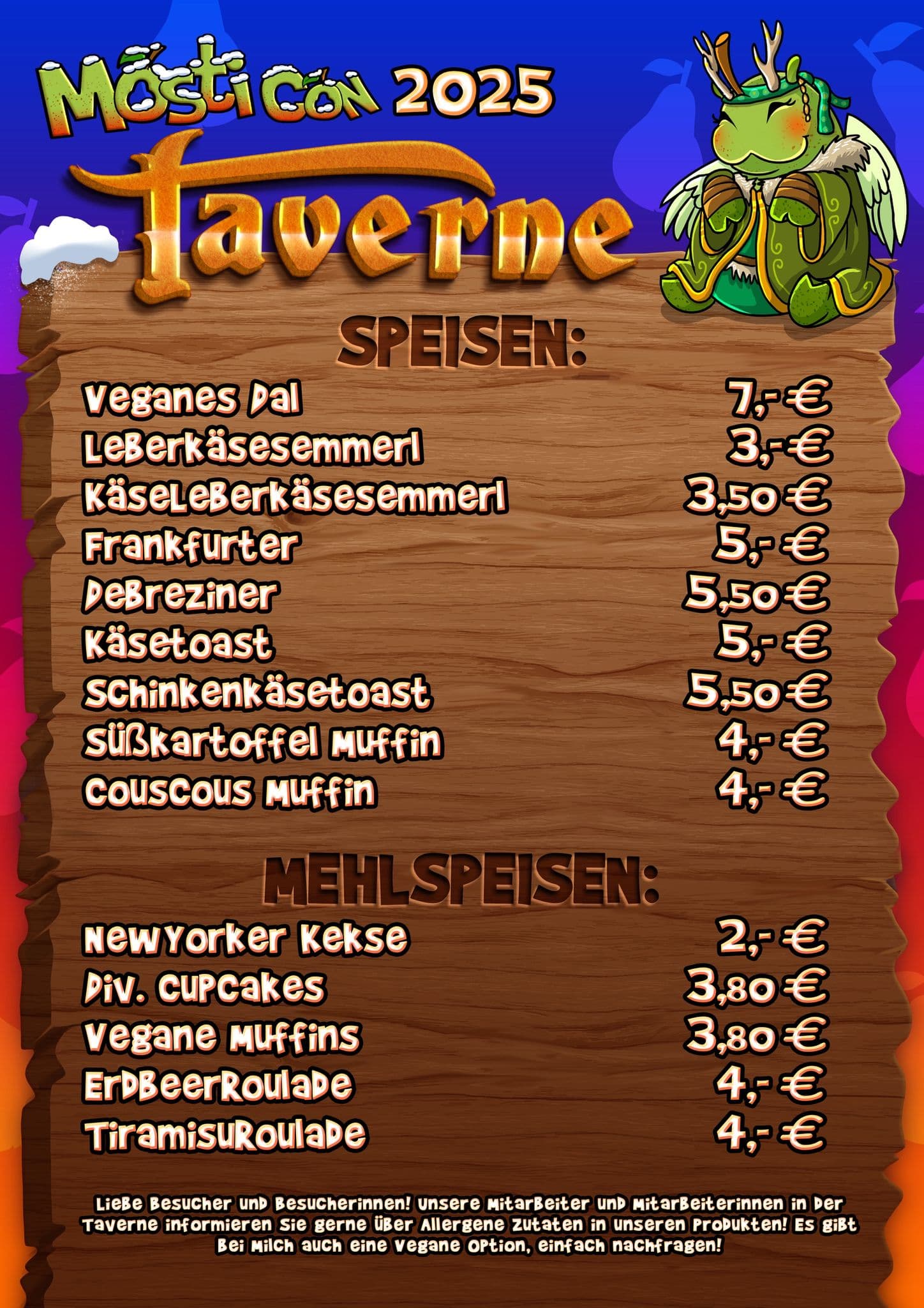 Speisekarte